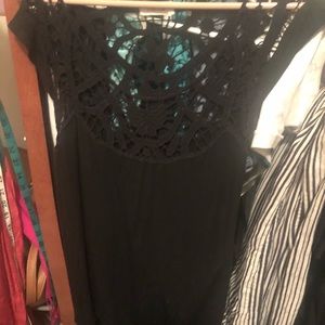 Black Top with detail in upper chest area